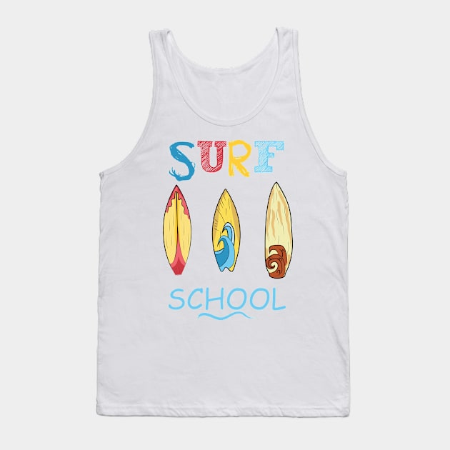 Stylish Surf school Tank Top by playmanko